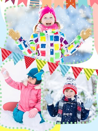 Image of SATINIOR 5 Pairs Kids Gloves Full Fingers Knitted Warm Gloves Winter Mittens for Little Boys and Girls Daily Supplies
