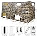 Hunthor 4 Panel Duck Blind Hunting Tent with Dog Door, Pop-Up Waterfowl Blind for 3-4 People, Durable Field Duck Dove Bush Hunting Tent with Carry Bag (Camo)