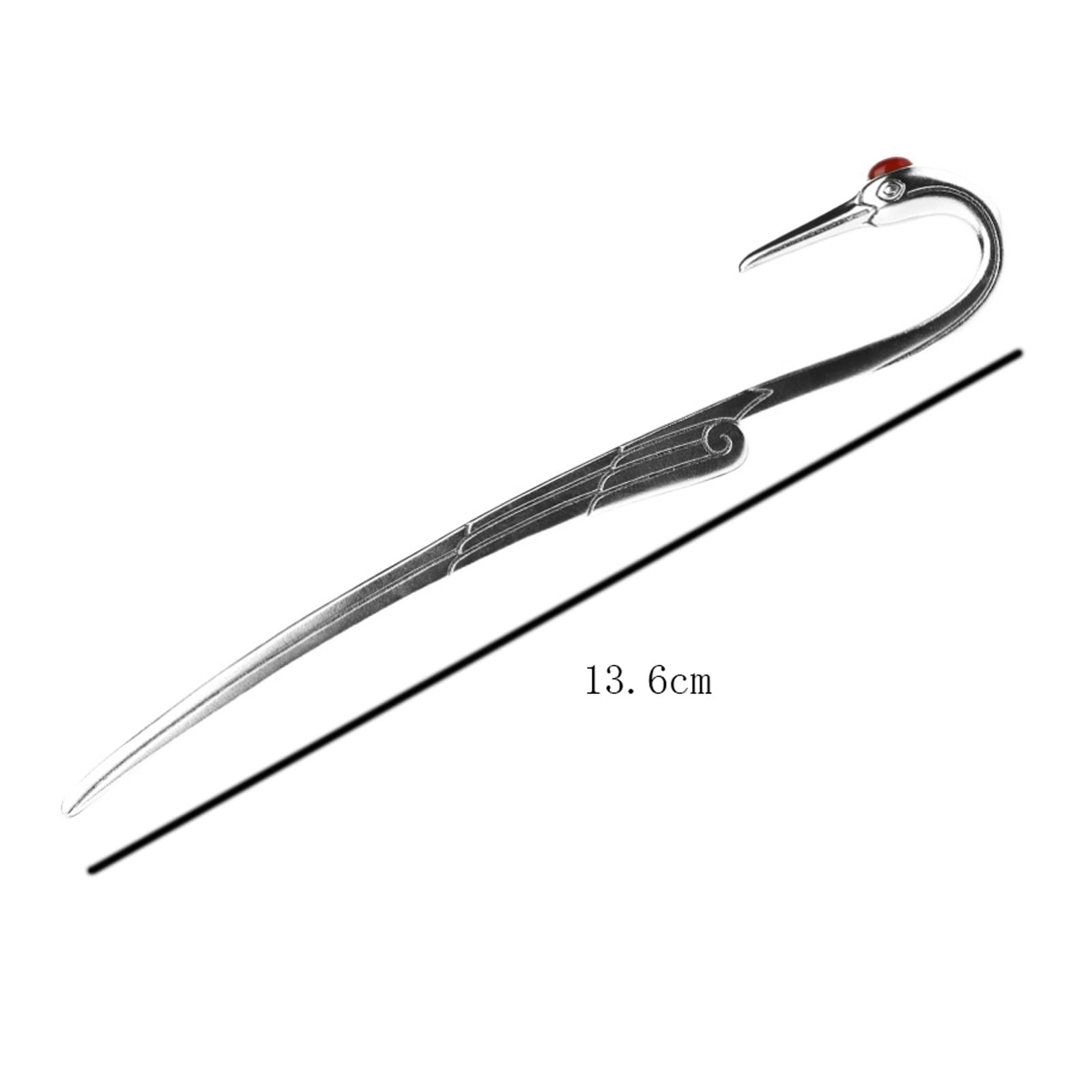 Lesezeichen Sterling Silber Achat Red Crowned Crane Bookmark for Geschäftsgeschenke for Lehrer und Freunde 13.6cm Buch Markierungen