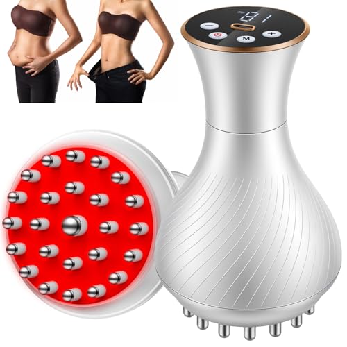 BEITMISS Body Sculpting Machine Lymphatic Drainage Massager & Anti Cellulite Massage Tool Helps Reduce Stretch Marks & Cellulite Pain Relief Devices for Legs Arms & Belly Body (White)