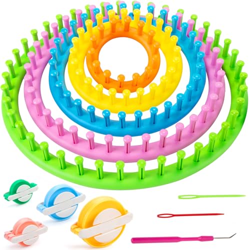 MCPINKY 12PCS Knitting Loom Set, Round Knitting...