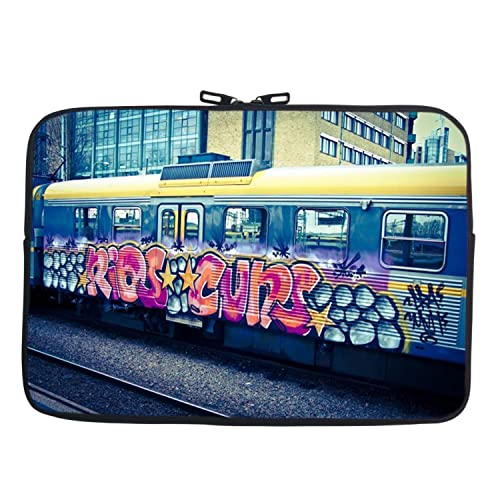 Image of TheSkinMantra Chain Laptop Sleeve Bag Compatible with Laptop /Macbooks /Chrombook /Notebook /Zbook (14.1 Inch (Chain), Train)