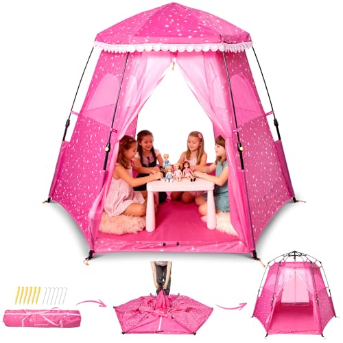 Princess Pop-up Play Tent for Girls: 78'x66' Large Playhouse...