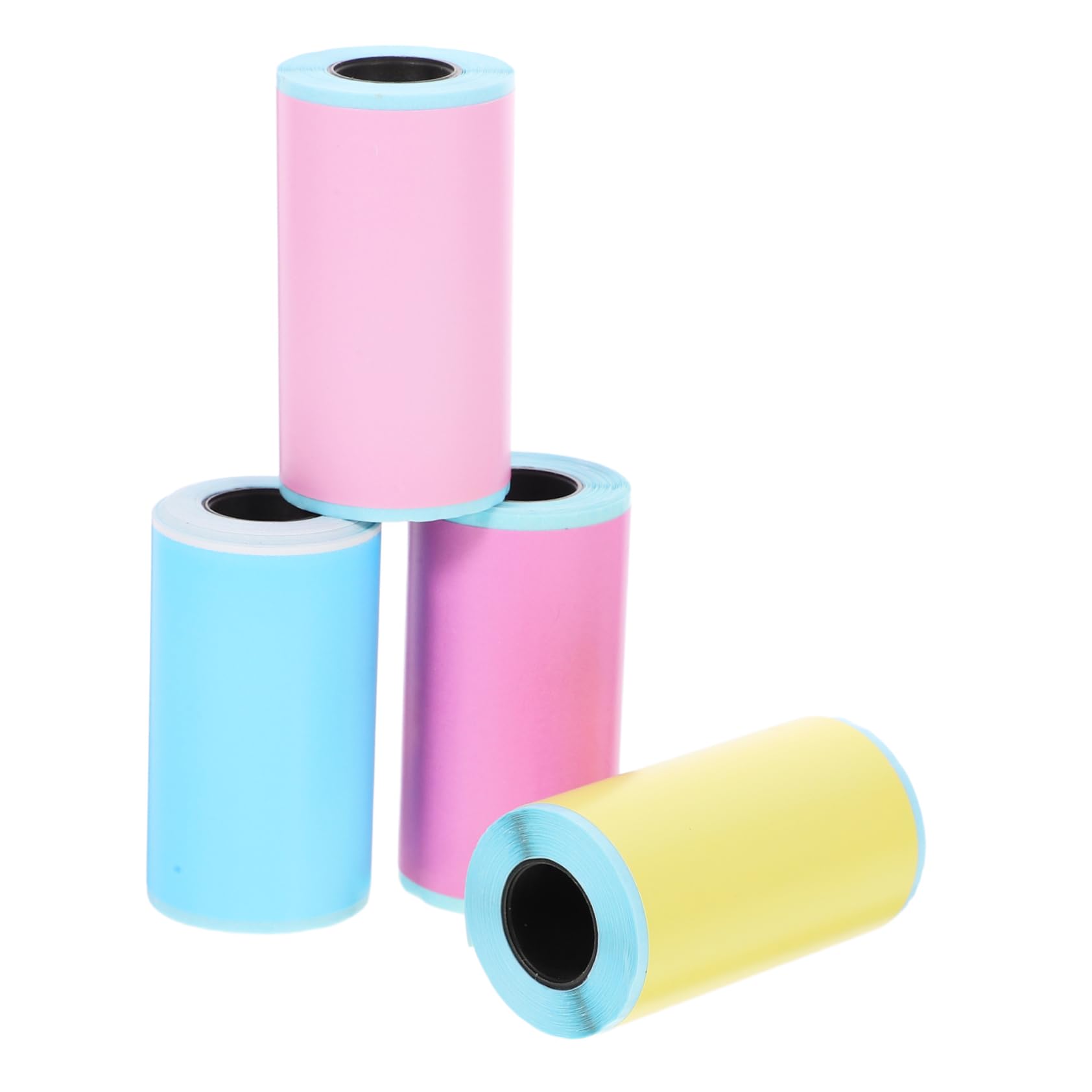 HOMSFOU 5 ensembles Papier Thermique Papier Photo Auto-Adhésif Autocollants Photo Couleur Étiquettes Autocollantes Numérotées Autocollants Étiquettes Autocollantes 4 rouleaux*5
