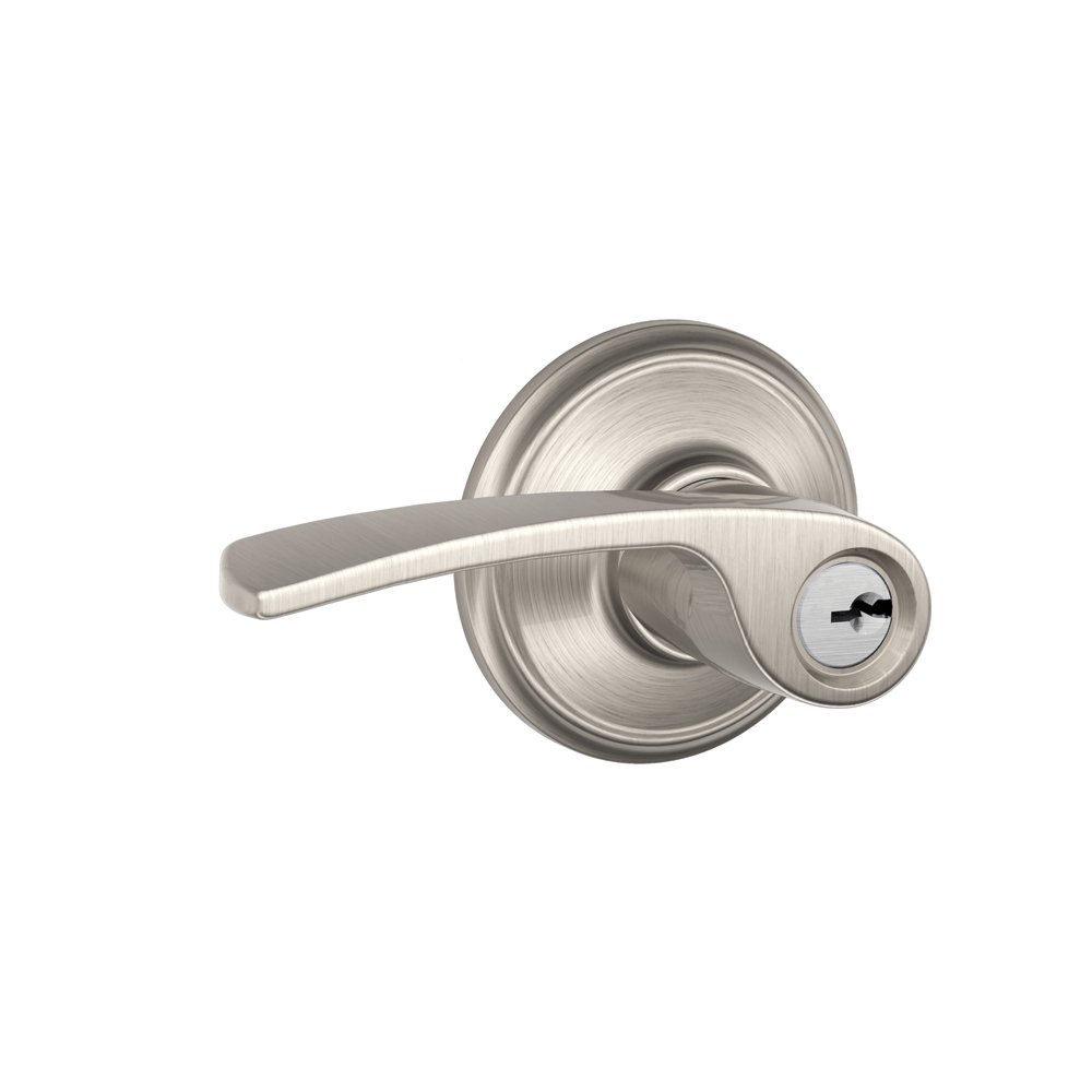 SCHLAGE F51A MER 619 Merano Kol Anahtarlı Giriş Kilidi, Saten Nikel