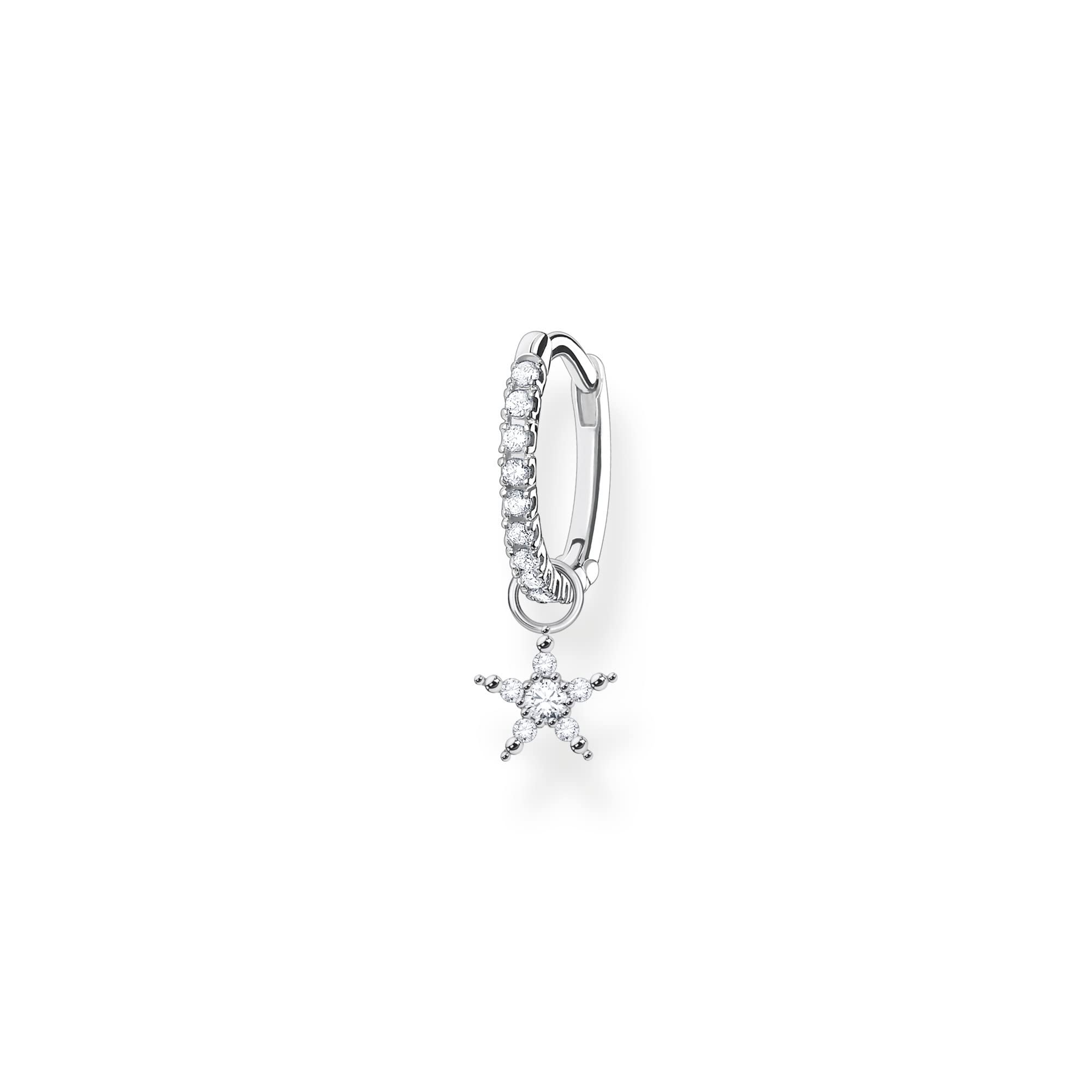 THOMAS SABO Ladies Single Hoop Star Pendant Earring CR707-051-14