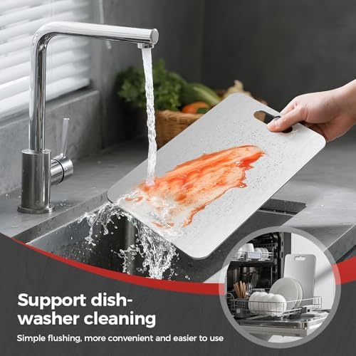 Titanium Cutting Board, 100% Pure Titanium Cutting Boards for Kitchen, Double Sided Non Toxic Cutting Board, Hygiene Durable Dishwasher Safe 13 ”× 8 ” (L) - View 7