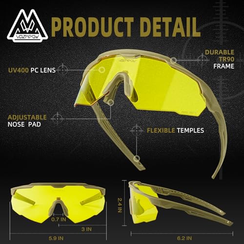 Image of Shooting Glasses Anti Fog with High Definition Lenses, ANSI Z87+ Certified Tactical Safety Glasses for Men Women