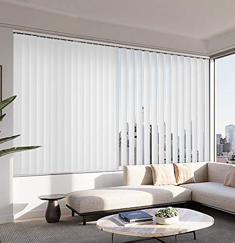 Jlxj 100% Blackout Vertical Blinds, Large Window Sun Shades 9Cm Slat Fabric Thermal Insulated Uv Protection Blind, 85Cm/105Cm/125Cm/145Cm Wide (Size : 125×140Cm(49.2"×55.1")) #TOP1