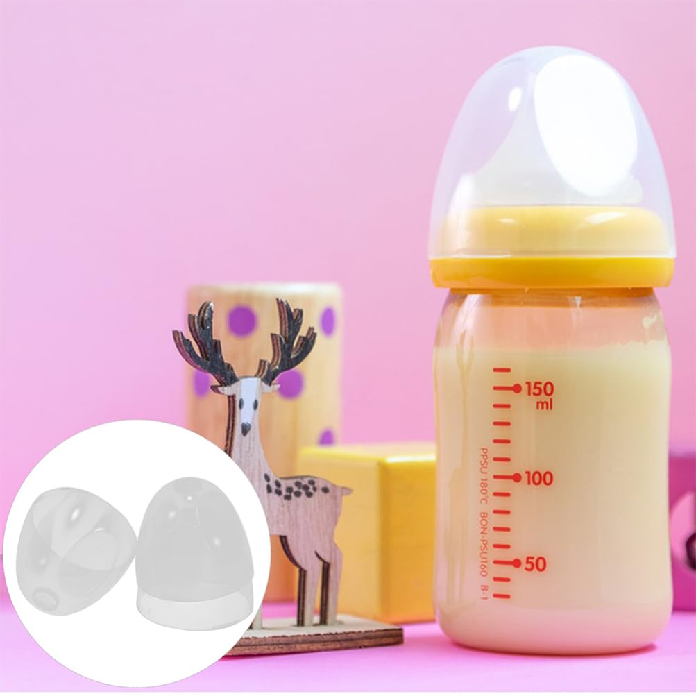 Vaguelly 4pezzi Coperchi Per Bottiglie Di Latte Per Tappi Ampi Resistente Perdite Accessori Pratici Per Pannolini Versatili e Facili Da Usare Compatibili Con Vari Contenitori