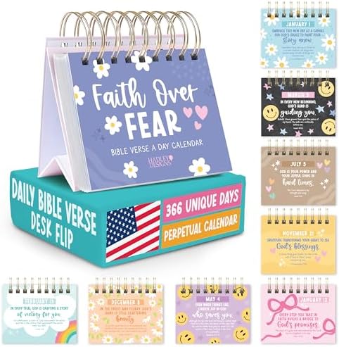 Daily Motivational Quotes For Desk - Daily Bible Verse Calendars, Inspirational Desk Calendar 2026, Christian Perpetual Calendar, Inspirational Quotes For Desks, Christian Flip Calendars