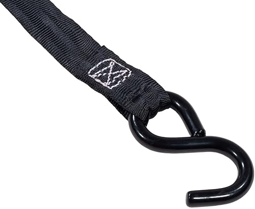 Miniatura 6 de Mytee Products Correas de trinquete autoretráctiles sin desgarro  Correas de trinquete retráctiles de 1 pulgada x 12 pies con gancho en S recubierto