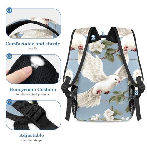 Sac à dos Dove 99 blanc grand modèle pour la rentrée des classes