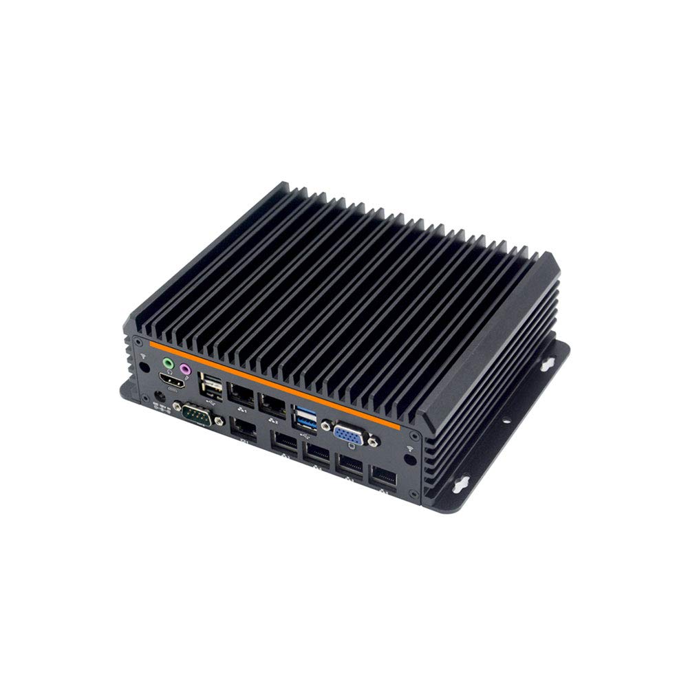 i7-8565U 6 LAN Lüfterloser Security Gateway Firewall Router 8GB RAM, 64GB mSATA SSD and 802.11 b/g/n WiFi, unterstützt Betriebssysteme wie Sophos, pfSense, Untangle, Ubuntu