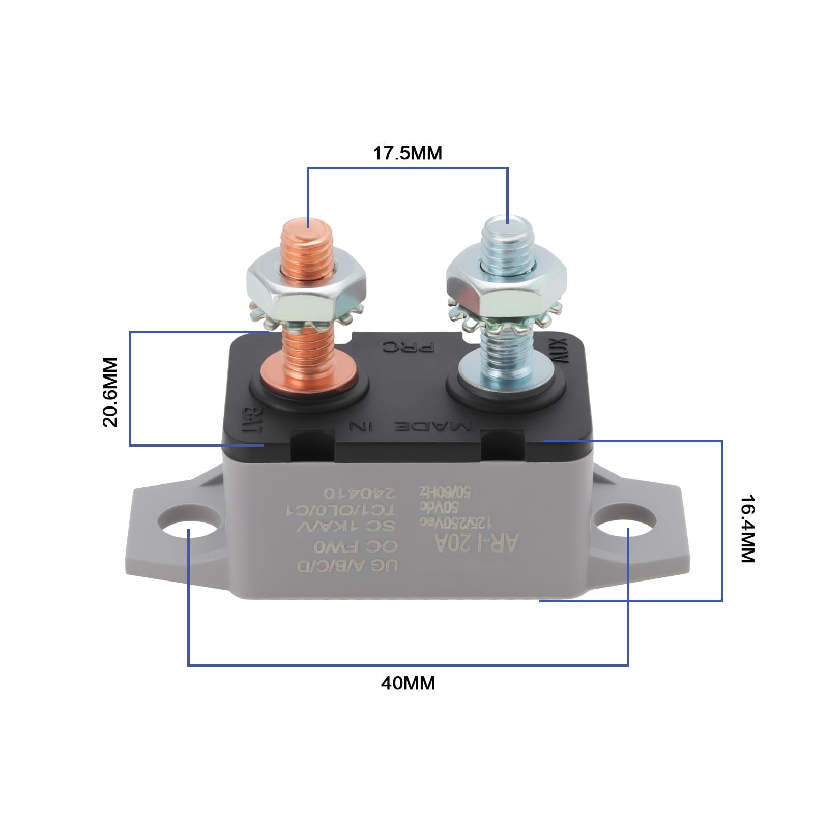 CHE 5pcs Disjoncteur automatique Réinitialisation automatique FUSE 30A