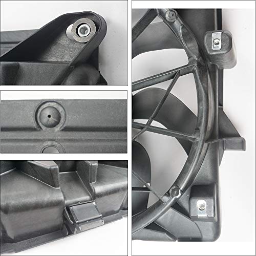 GM1101 Replacement Dual Radiator & Condenser Cooling Fan Assembly for Chevrolet/Chevy Tahoe Silverado Avalanche for GMC Sierra