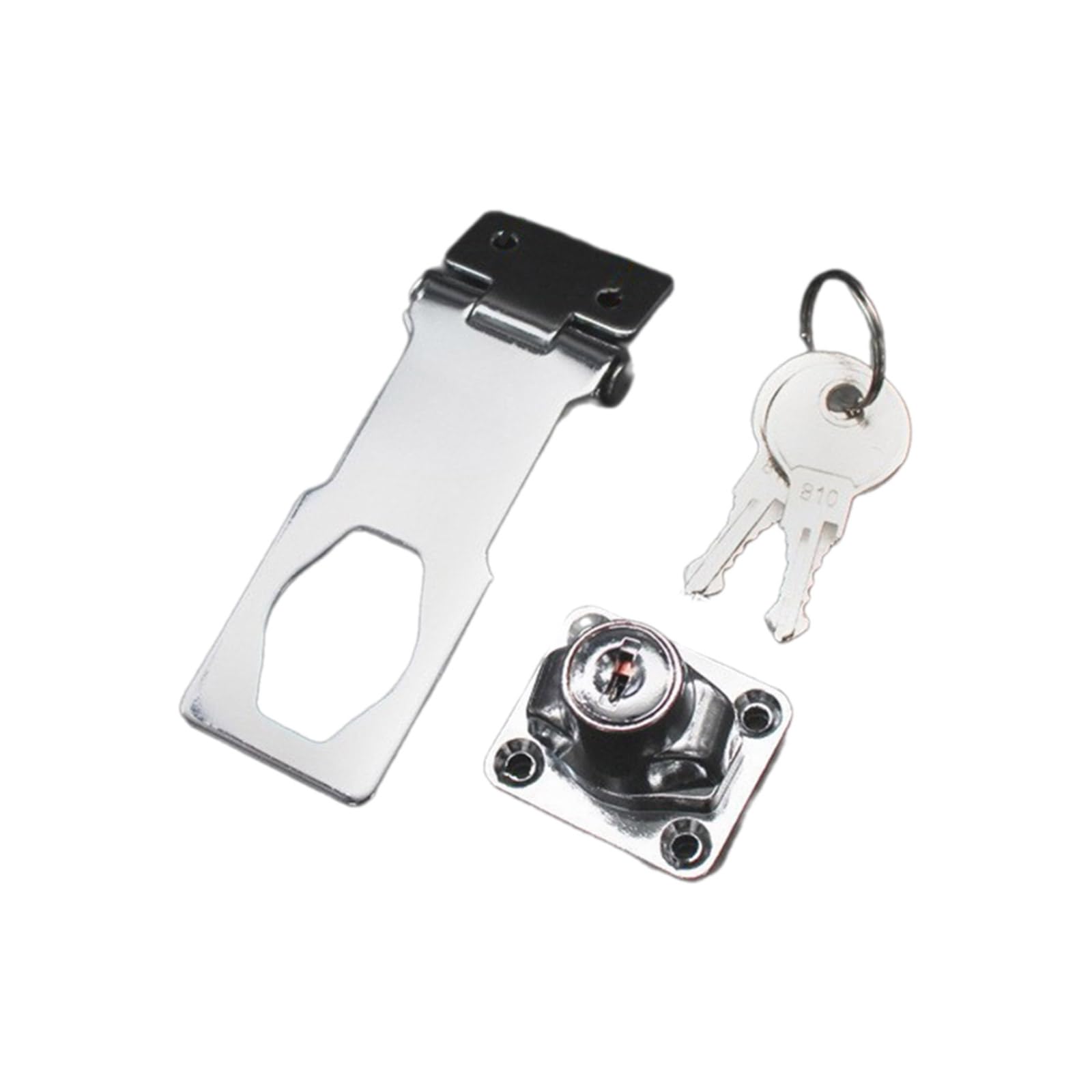 Lockable Door Hasp Heavy Duty Hasp With Key Secure Door Hasp Not Drilling Required For Enhances Home Security