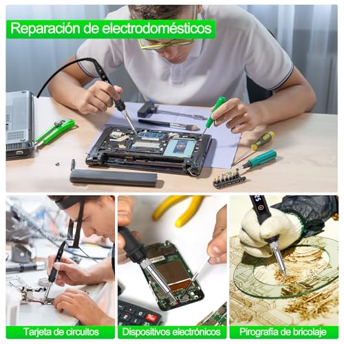 Miniatura 5 de Soldador De Estaño 80w Kit 13 En 1 Soldador Profesional Con Temperatura Ajustable 180 -520 , 5pcs Puntas, Bomba Desoldadora, Soporte, Pinzas Antiestáticas, Alambre De Soldadura