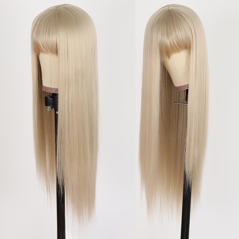 New Fashion Ash Blonde Hot Sale Long Costume Wig Amazon.com : TOZIKA Long Platinum Blonde Wigs for Women  main image 3