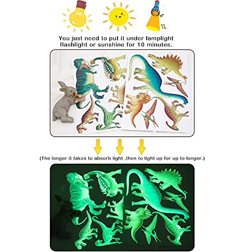Vinilos Dinosaurios que Brillan en la Oscuridad para Pared miniatura 4