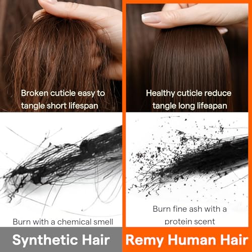 Image of Full Shine Butterfly Weft Human Hair Extensions 24 Inch 100g 5Pcs | Balayage Dark Brown Mix Ash Brown, Invisible Blend, Double Layer Weft, Thin Hair Transformation, Easy Wear & Remove