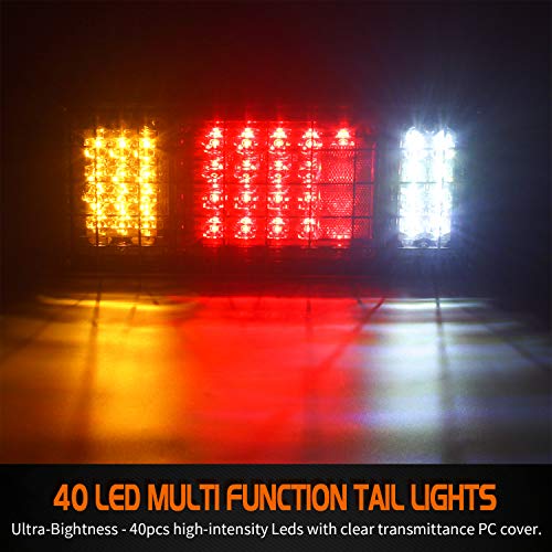 Linkitom 40 Led Truck Tail Light Bar, Super Bright Tail Turn Signal Brake Reverse Tail Light With Iron Net Protection For 10-30 Volt Truck Boat Snowmobile Trailer Pickup Rv Camper Utv Ute Vans #TOP2