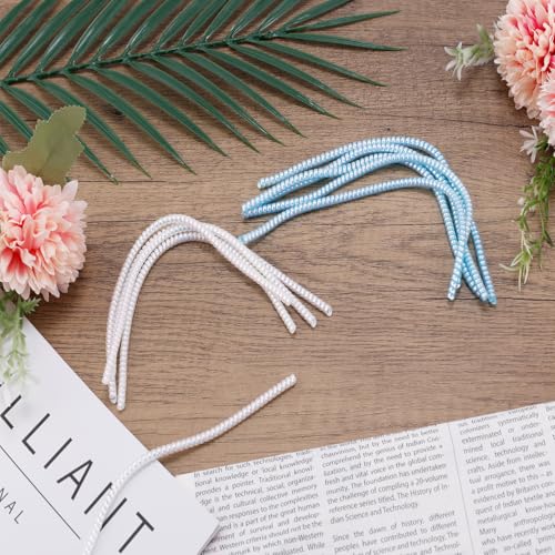 Image of 10 Pack Tubing Support Crimp Straightener, Nasal Cannula Keep Hose Kinking Accessory, Prevent Bending Spiral Cable Wrap Tube Protector Concentrator Holder for Respiratory Device(Radiant Blue & Silver)