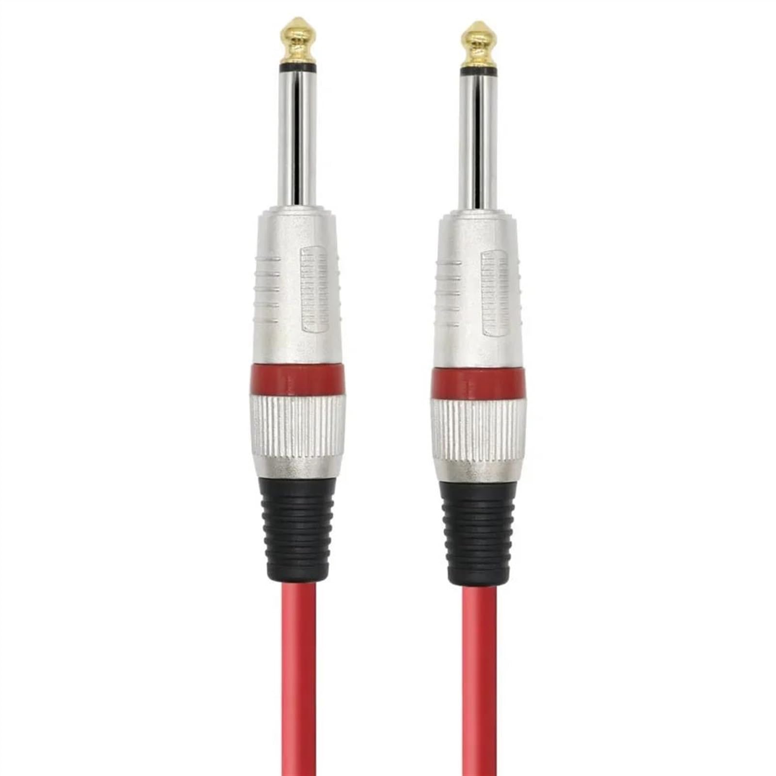 kabel audio instrumentu muzycznego Kabel Gitarowy Męski Do Męskiego 1/4 Cala Kabel Do Instrumentów 6,5 Mm Do 6,5 Mm Pozłacane Kable AUX Do Miksera Gitarowego(Red,10m)
