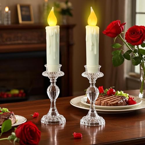 Real-Wax-Short-Flameless-Taper-Candles-Battery-Operated-with-Timer4-Inch-Ivory-LED-Taper-Candles-Flickering-Flameless-Candlesticks-Country-Primitive-Christmas-Halloween-DecorationsSet-of-2-PCS Real Wax Short Flameless Taper Candles Battery Operated with Timer4 Inch Ivory LED Taper Candles Flickering Flameless Candlesticks Country Primitive Christmas Halloween DecorationsSet of 2 PCS