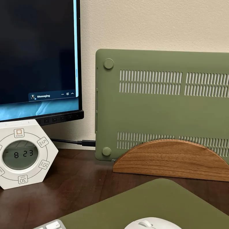Image of ᵀᴹ Vertical Laptop Stand and Holder | Compatible for MacBook Pro | Laptop Air Docking Station | Office Organizer