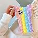 Produktbild Rainbow Fidget Toy Phone Case für iPhone XR, Push Pop Bubble Sensorische Silikon-Telefonabdeckung Voller Schutz Stoßfest, Angst Stressabbau für Kinder Erwachsene