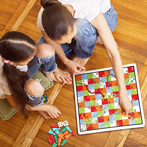 Deekin 2 In 1 Snakes And Ladders, Ludo Game Set, 12 X 12 Inch Ludo Board Game 2-4 Players Family Dice Games Set Classic Double Sided Game Board For Adults And Teens thumb #5
