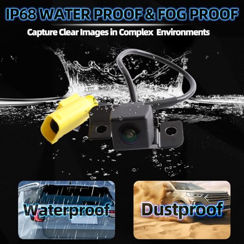 Image of MITZONE Rear View Backup Camera for Car Compatible with 2009 2011 2012 2013 Kia Sorento Parking Asist Camera 1080P HD 120-170 Wide-Angle Coverage 95760-2P202 95760-2P201