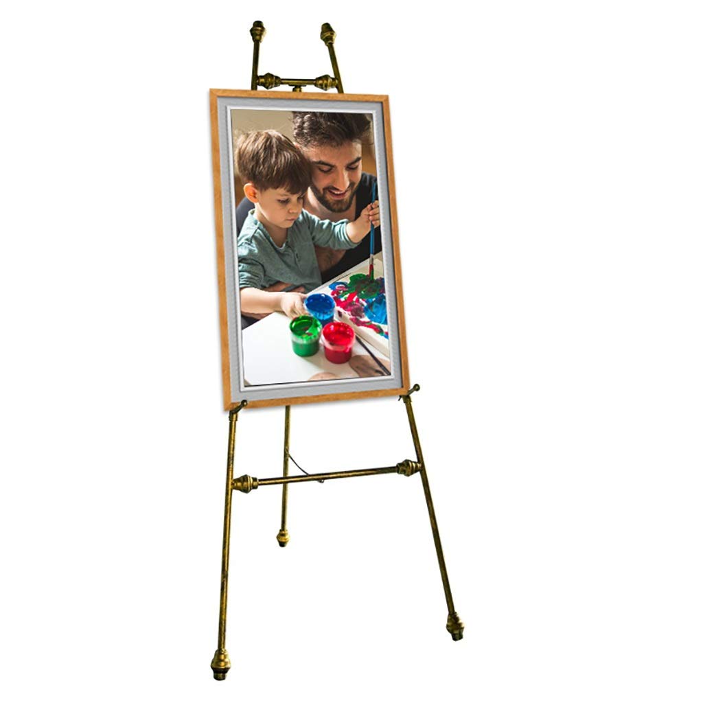 HADECOLL Strong And Durable Floor Easel,Portable Tripod,150Cm/ 59 Inch Adjustable Height - Painting Display Exhibition Wedding Fits Small And Large Metal Easels,A