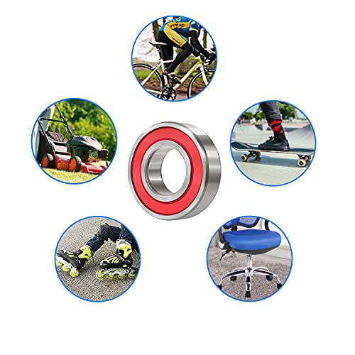 10 Pack 6200-2Rs Double Rubber Seal Bearing 10X30X9Mm,Pre Lubricated,Stable Performance,Cost Effective, Deep Groove Ball Bearings #TOP6