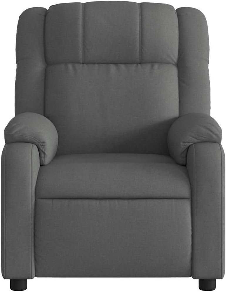 vidaXL Massage Recliner Chair Dark Grey Fabric