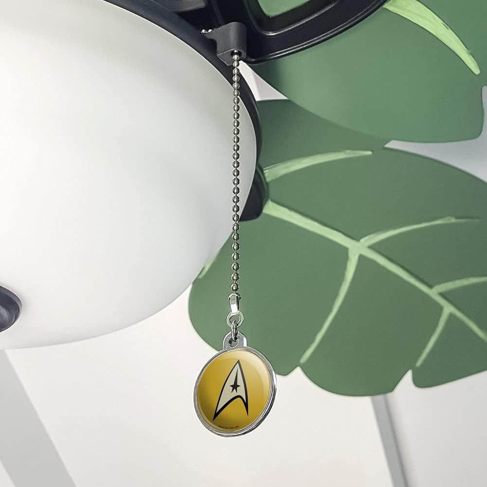 GRAPHICS & MORE Star Trek Command Shield Ceiling Fan and Light Pull Chain