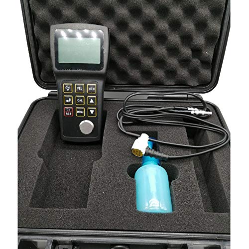 MeterTo 4 Digital LCD Ultrasonic Thickness Gauge UTG-230 through Paint or Coating 0.8mm – 250mm steel Resolution 0.1mm or 0.01inch 1000-9999 m/s Storage 500