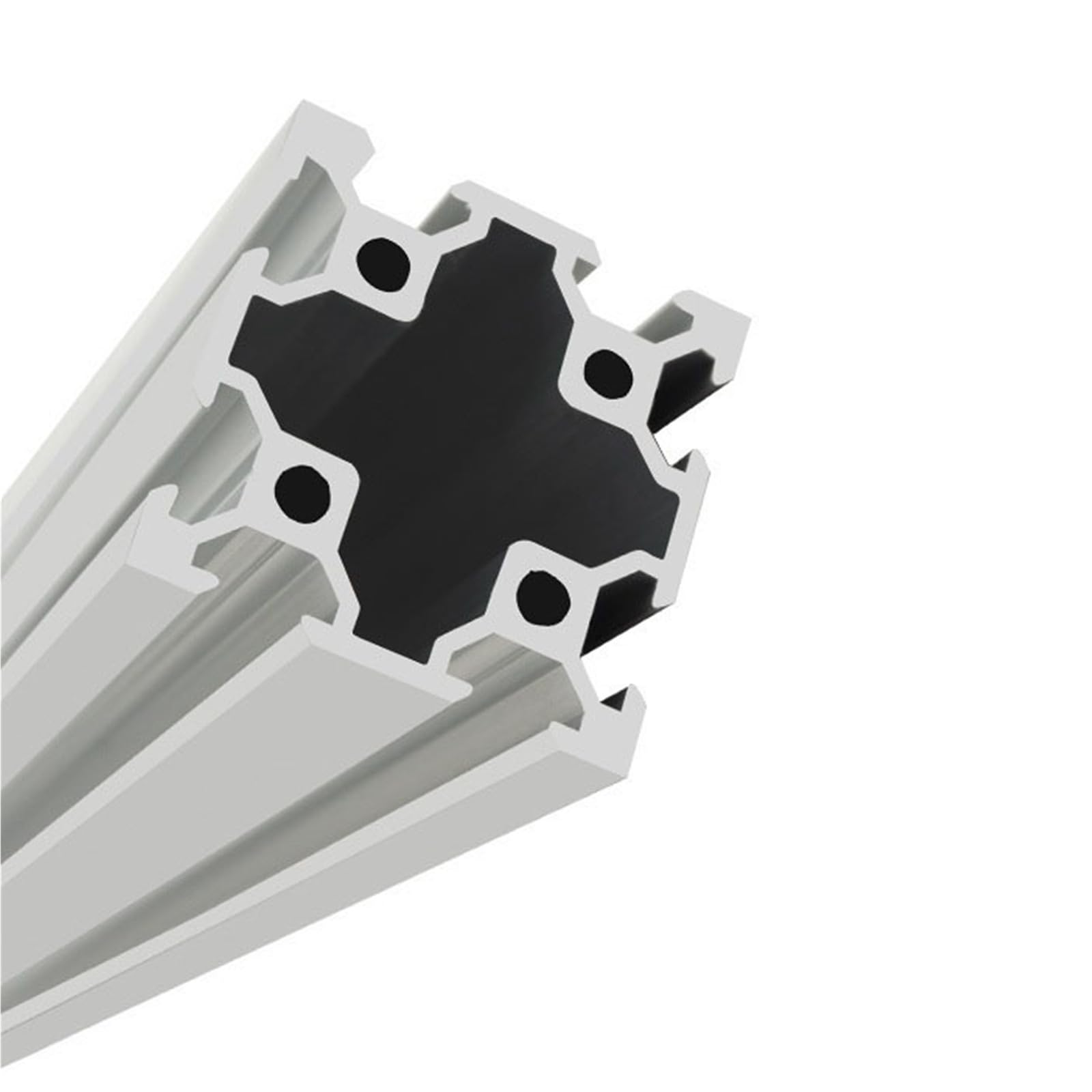 GTPBAO 4 pezzi 4040 profilo in alluminio V tipo doppia fessura anodizzato guida di estrusione lineare telaio attrezzature rack telaio mobili Binario estruso(Silver,520mm)
