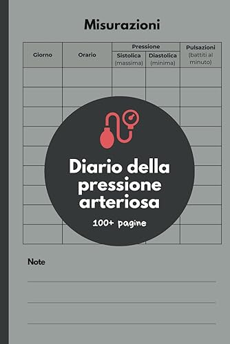 Diario della Pressione arteriosa: formato tascabile e spazi ampi di scrittura