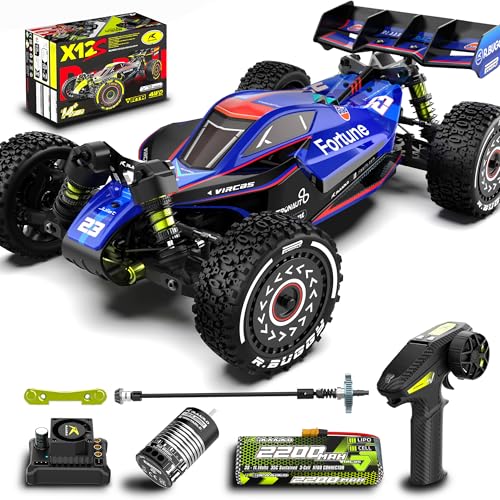 VIRCAS 1/12 Brushelss RC Cars, 50 MPH, RC Buggy, Remote Control Truck, 4×4 Monster Car, Ages 8+