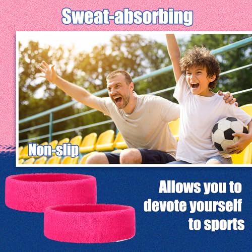 Image of Libima Kids Sweatbands Bulk Boys Headband for Sports Kids Cotton Terry Youth Sweatbands Elastic Sports Headbands Wicking Athletic Bands for Team Activity