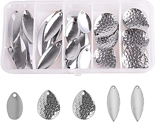 5x Edelstahl Spinnerblätter Angelzubehör - Rotierende Propellerklingen Für Bessere Fangerfolge