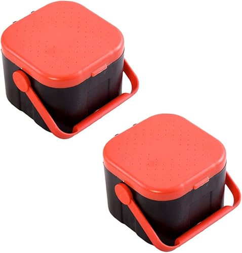 BESPORTBLE Caja de gusano 2 unids Cajas de almacenamiento de plástico Contenedores de plástico Caja de almacenamiento de aparejos Caja de pesca Caja