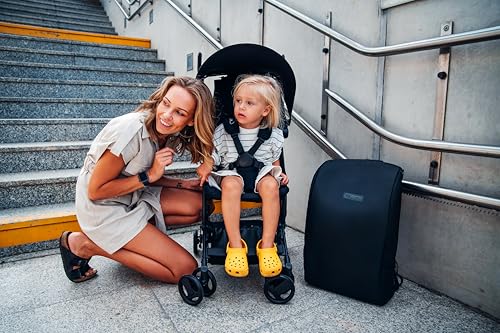 MoMi GRACE Reise Buggy Klein Zusammenklappbar - Kinderwagen Klappbar für Kinder bis 15kg ab 6 Monaten - Reisebuggy für Handgepäck Geeignet - Kinderbuggy Leicht 6,2kg - 5-Punkt-Sicherheitsgurt