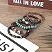 Mikovivi 5pcs Life Tree Beaded Bracelets for Women, Multilayer Boho Bracelets Stackable Handmade Wood & Alloy Bead Elastic Bracelet Jewelry Gifts for Women Men