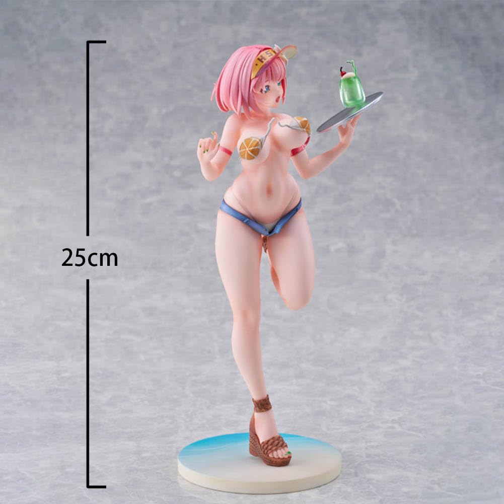 Figura de acción de camarero de verano de anime, figura coleccionable de