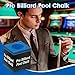 Pro Billiard Pool Chalk, Pack of 12 Cubes with Travel Storage Box,Low Dust, Super Dense, Suitable for Snooker/Pool - Pool Table Accessories Gifts for Men