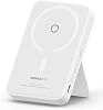 Baseus Battery Pack for Magsafe, 5000mAh Wireless Portable Charger PD 20W Fast Charging with Stand and USB-C, Magnetic Power Bank for iPhone 1616 Pro16 Pro Max, iPhone 15141312 Series White