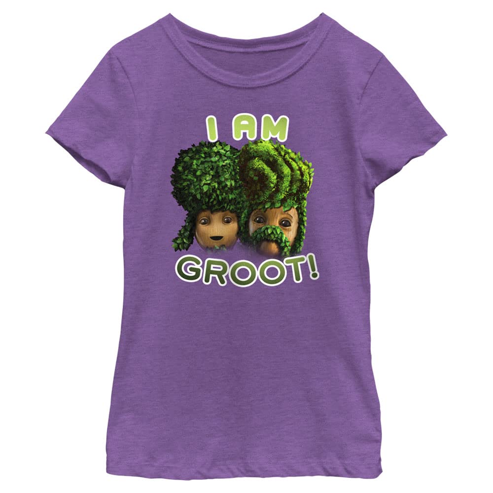 Marvel I Am Groot Bath Hairdo Girls Short Sleeve tee Shirt Camiseta para Niñas